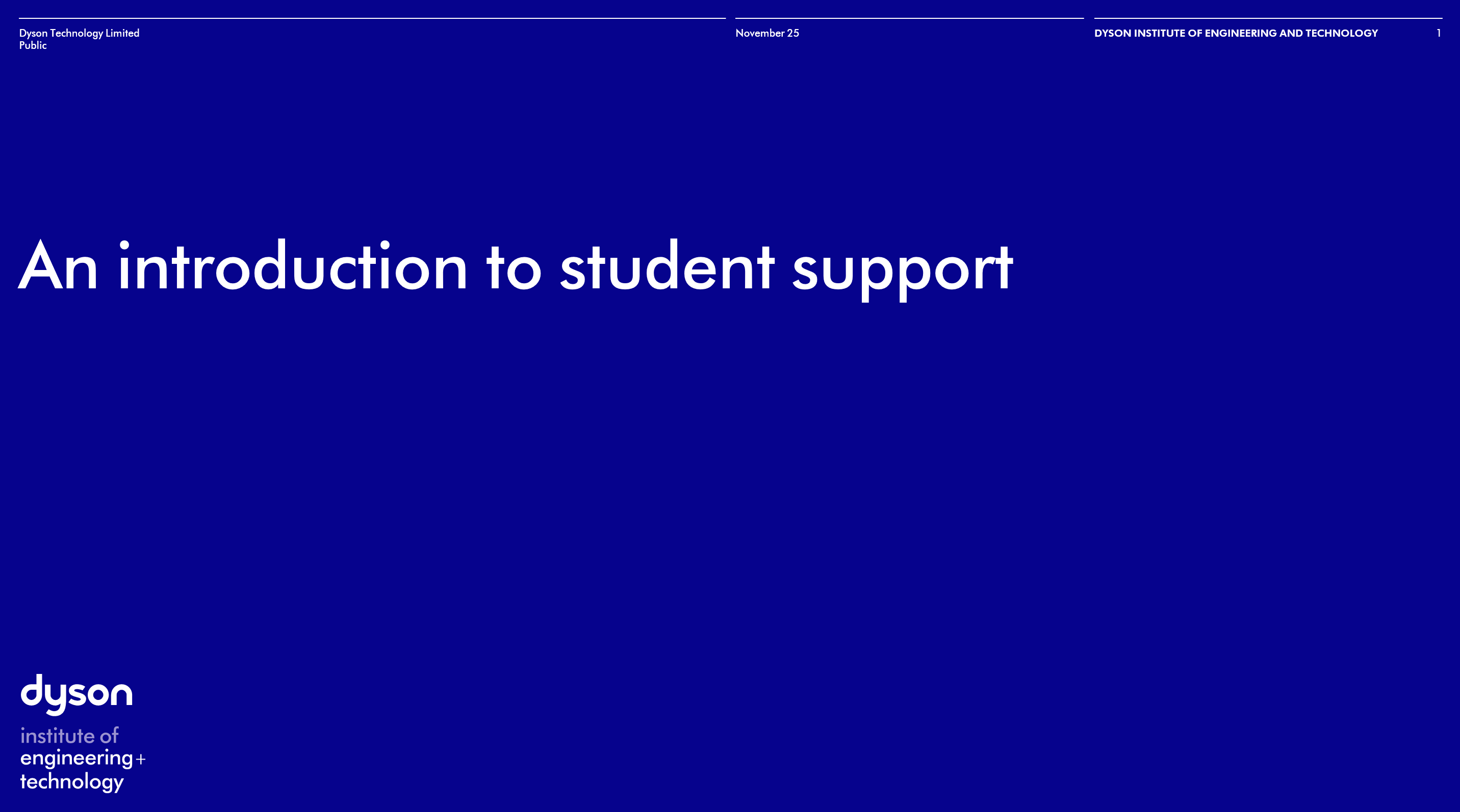 Introduction to student support