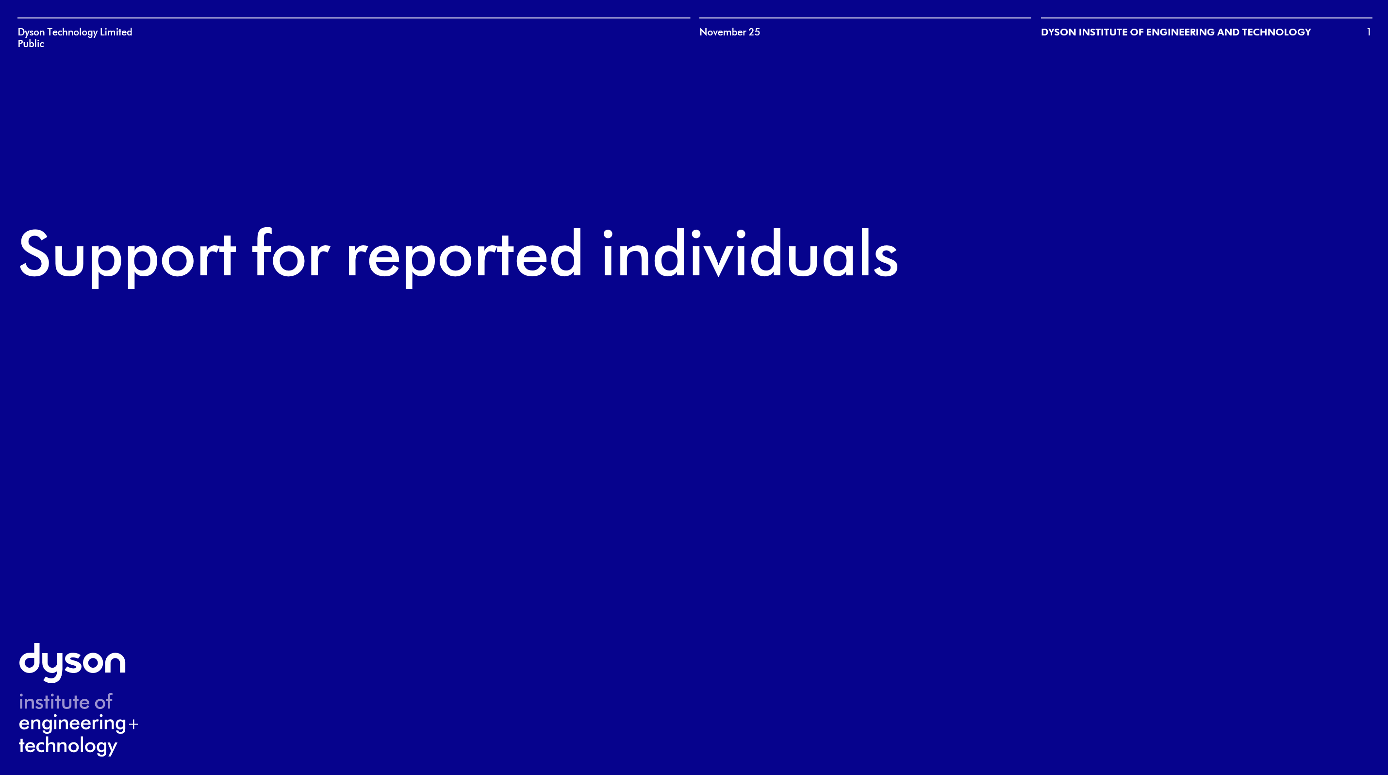 Support for reported individuals