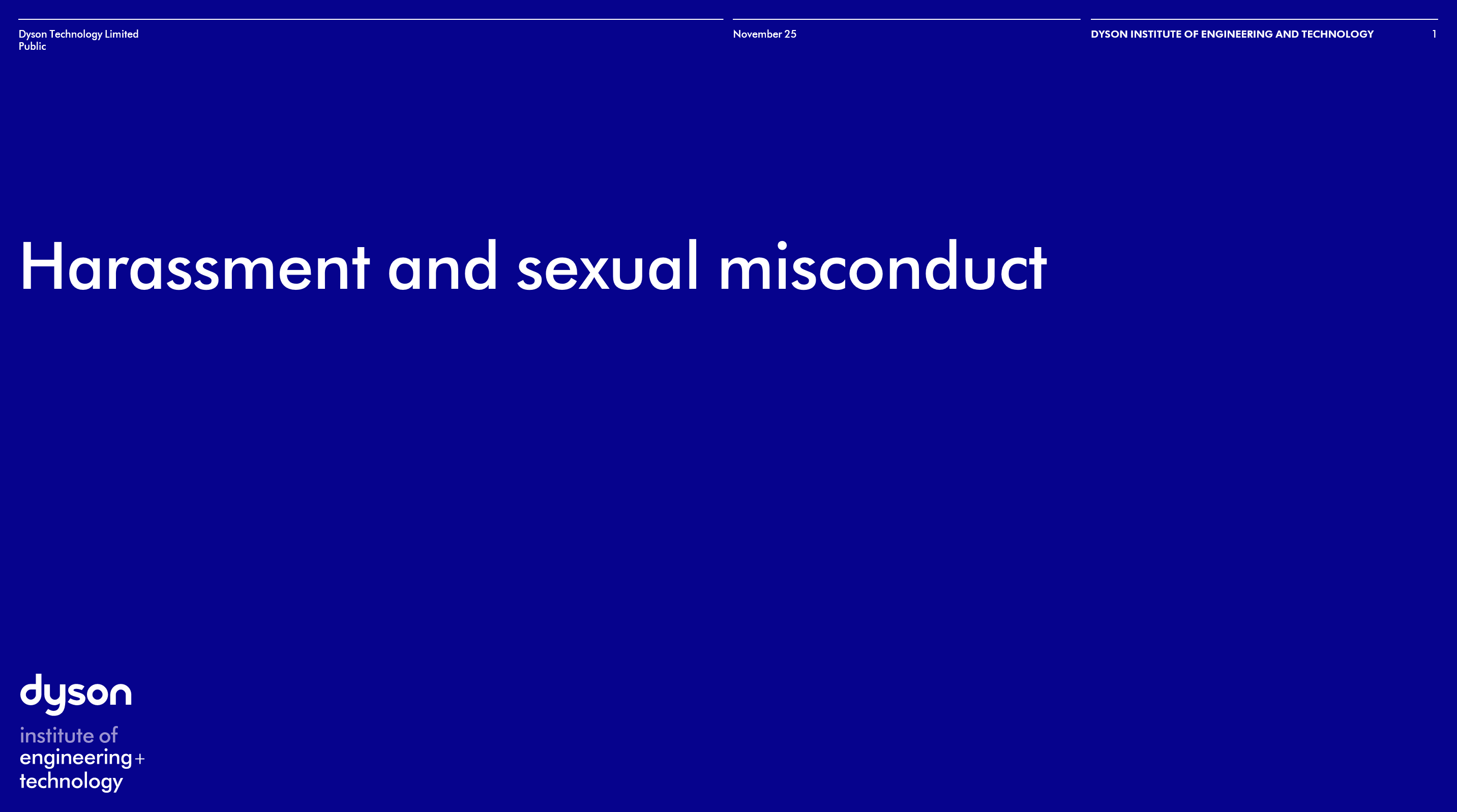 Harassment and sexual misconduct